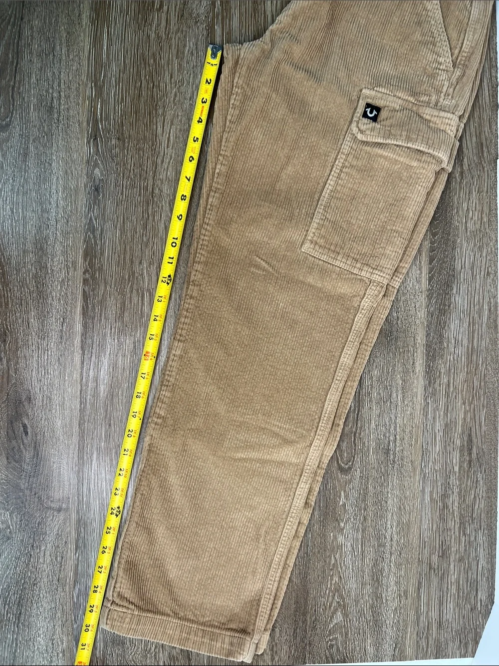 True Religion Corduroy Cargo Pants Tan Beige Men’s Size 30